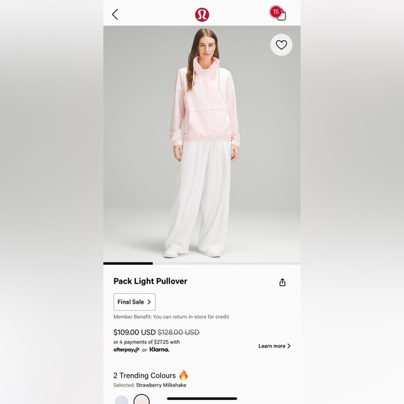 Lululemon pack light pullover - Picture 5 of 5